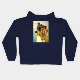 A Coign Of Vantage by Sir Lawrence Alma-Tadema Kids Hoodie